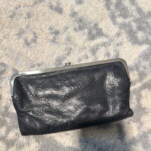 Black hobo Leather Clutch